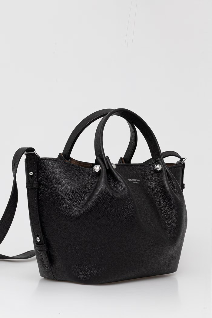 Weekend Max Mara Torebka shopper damska skórzana WKADRITTO 2625516135600 czarny AW26