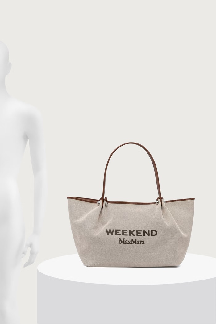 Weekend Max Mara Torebka shopper damska bawełniana WKAGETTO 2625516115600