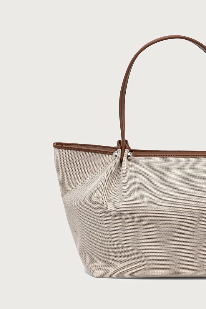 Akcesoria Weekend Max Mara Torebka shopper damska bawełniana WKAGETTO 2625516115600 beżowy