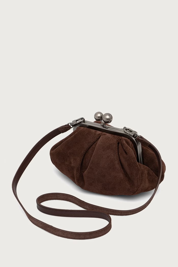 Akcesoria Weekend Max Mara Torebka crossbody damska skórzana WKANERINE 2625516065600 brązowy