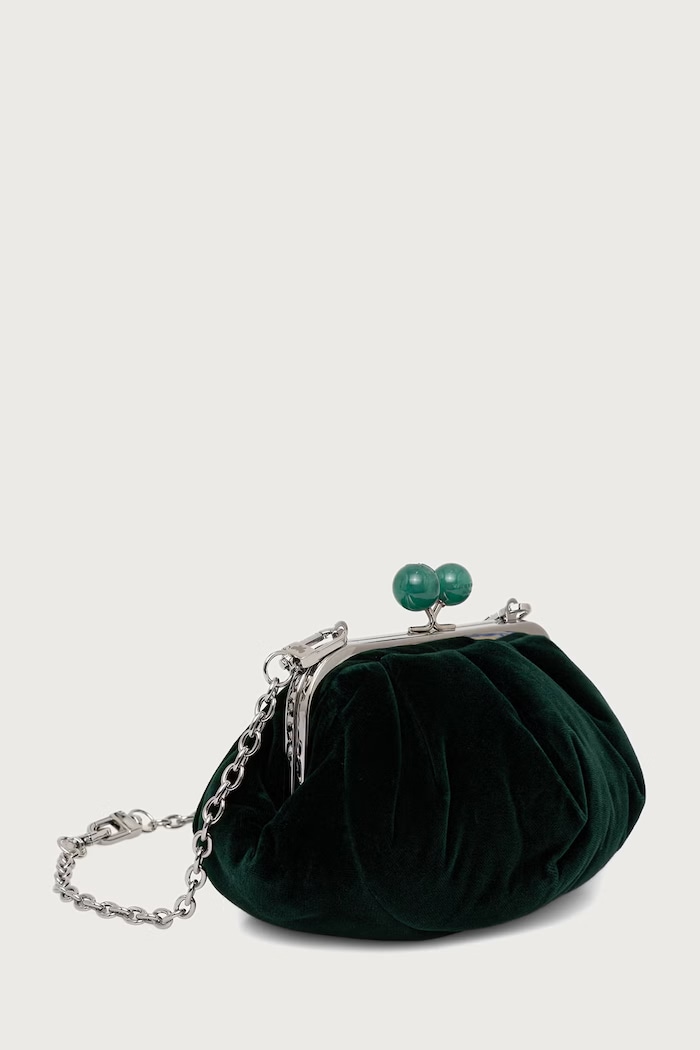 Weekend Max Mara Torebka crossbody damska welurowa WKAGIOCHI 2625516055600 zielony AW26