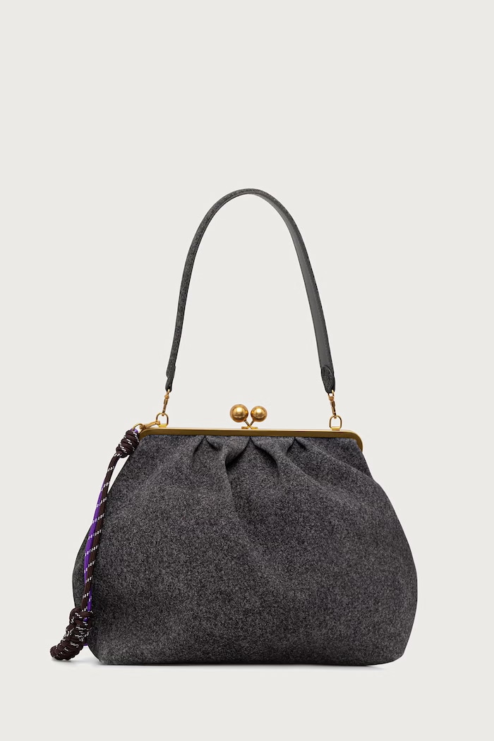 Weekend Max Mara Torebka crossbody damska zamszowa WKAUTILE szary 2625516045600