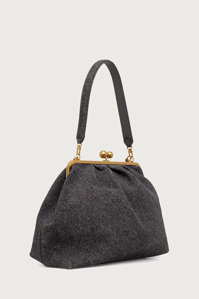 Weekend Max Mara Torebka crossbody damska zamszowa WKAUTILE 2625516045600 szary AW26