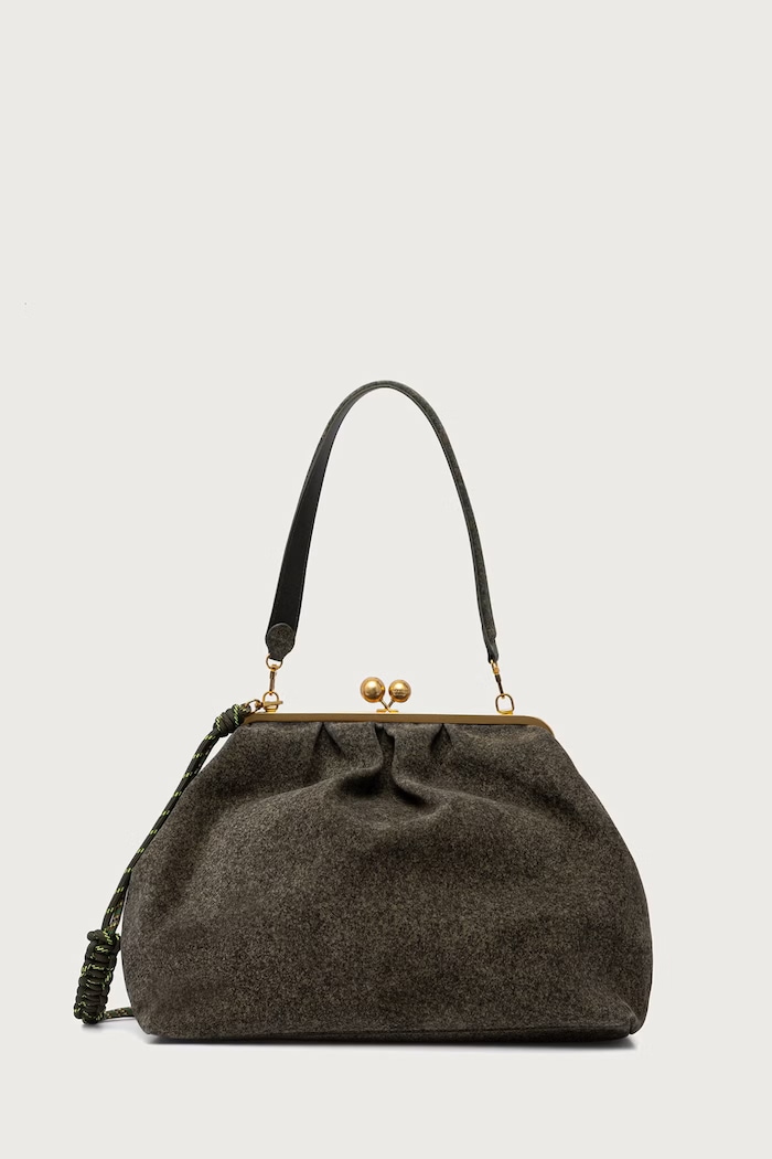 Weekend Max Mara Crossbody kabelka dámska semišová WKAUTILE zelená 2625516045600