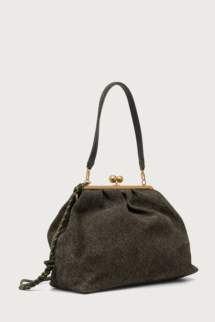Weekend Max Mara Crossbody kabelka dámska semišová WKAUTILE 2625516045600 zelená AW26