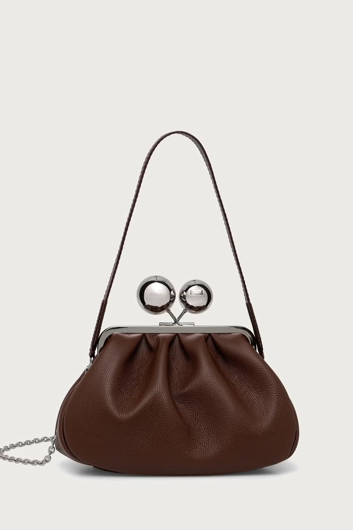 Weekend Max Mara Torebka crossbody damska skórzana WKACARO brązowy 2625516035600