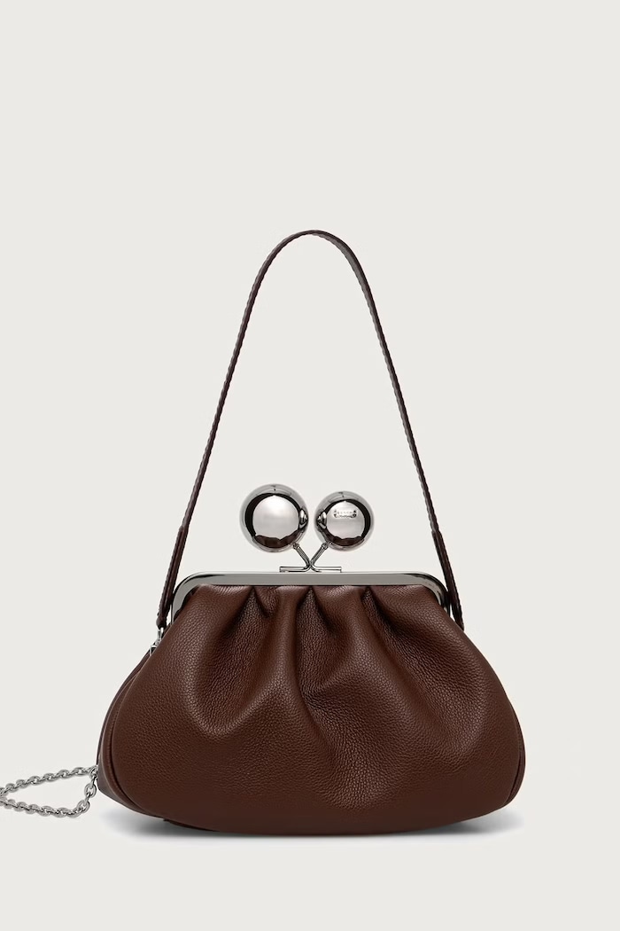 Weekend Max Mara Torebka crossbody damska skórzana WKACARO brązowy 2625516035600