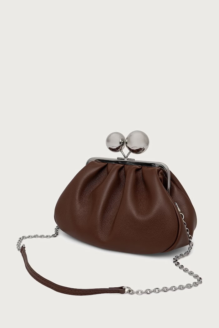 Akcesoria Weekend Max Mara Torebka crossbody damska skórzana WKACARO 2625516035600 brązowy