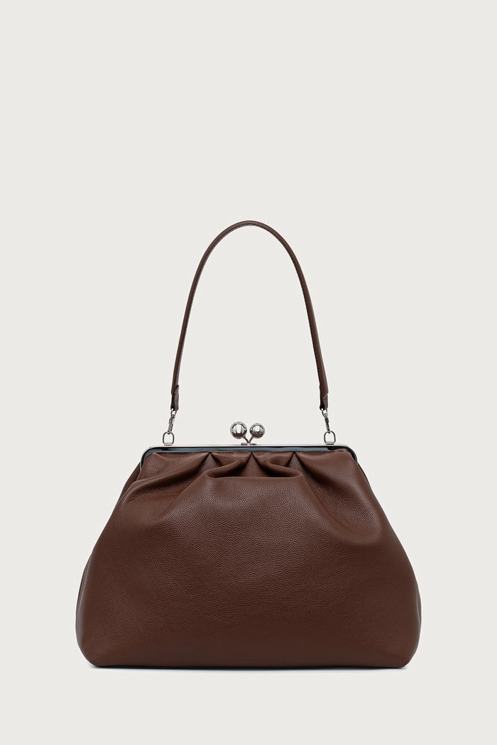 Weekend Max Mara Torebka shopper damska skórzana WKABAMBOLA brązowy 2625516025600