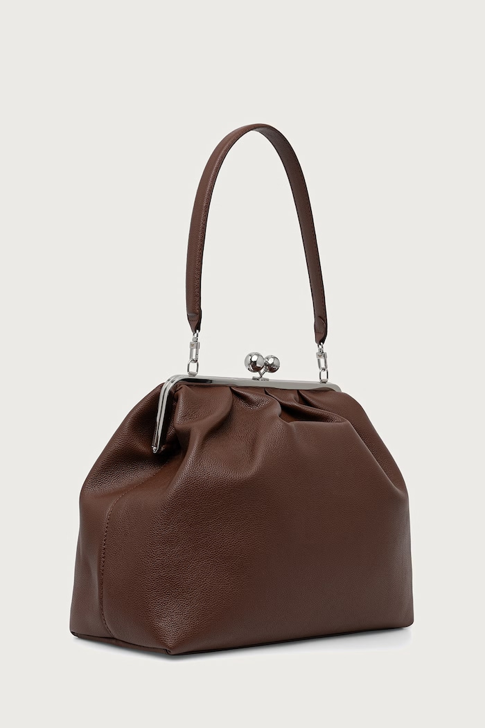 Weekend Max Mara Torebka shopper damska skórzana WKABAMBOLA 2625516025600 brązowy AW26