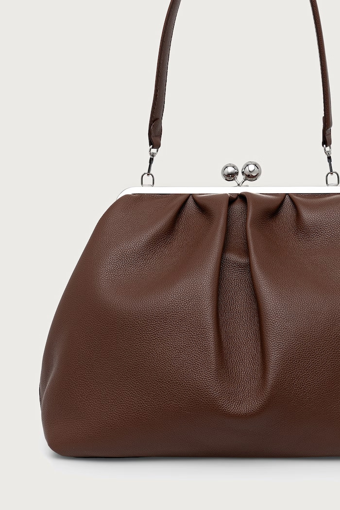 Akcesoria Weekend Max Mara Torebka shopper damska skórzana WKABAMBOLA 2625516025600 brązowy