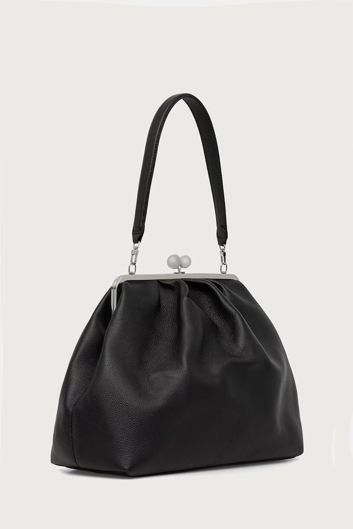 Weekend Max Mara Torebka shopper damska skórzana WKABAMBOLA 2625516025600 czarny AW26