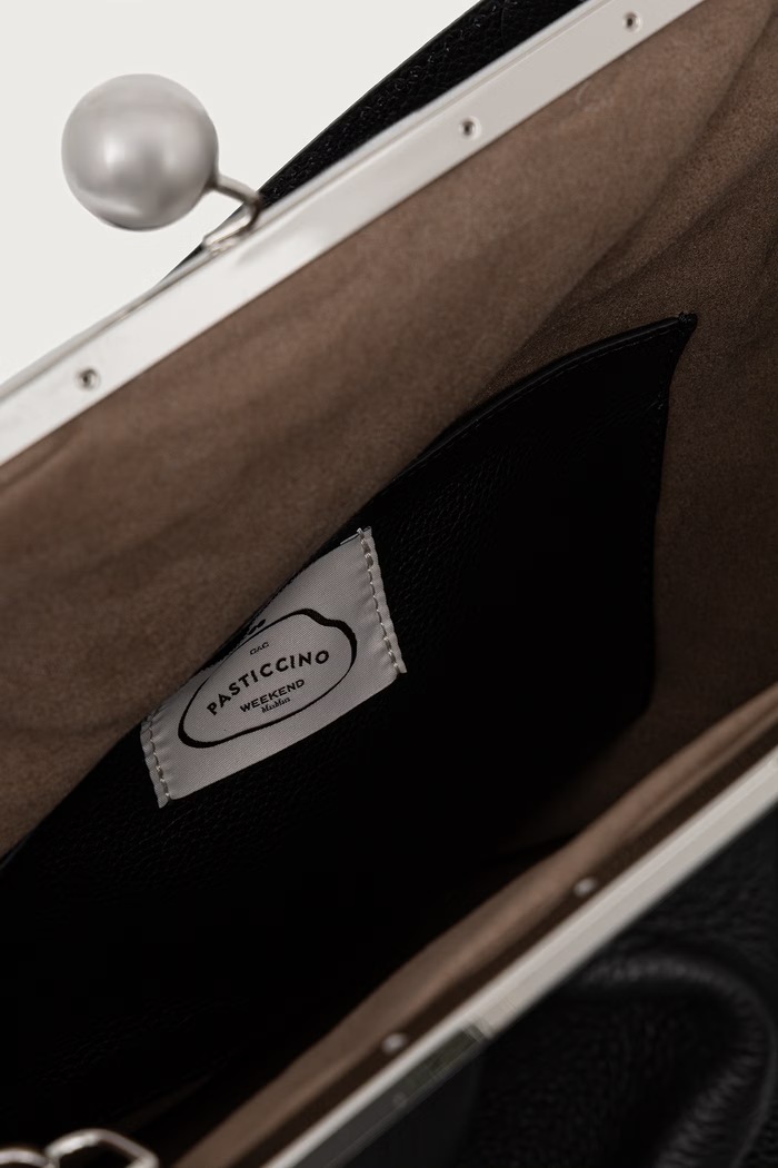 Torebka shopper damska skórzana WKABAMBOLA Weekend Max Mara czarny 2625516025600