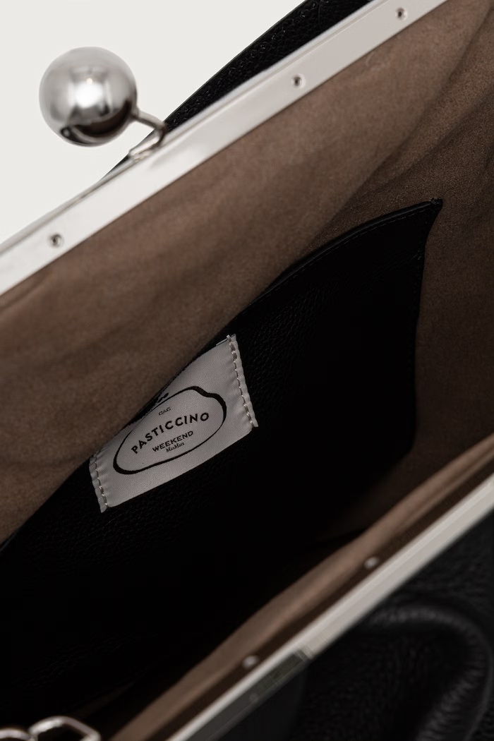 Torebka shopper damska skórzana WKABAMBOLA Weekend Max Mara czarny 2625516025600
