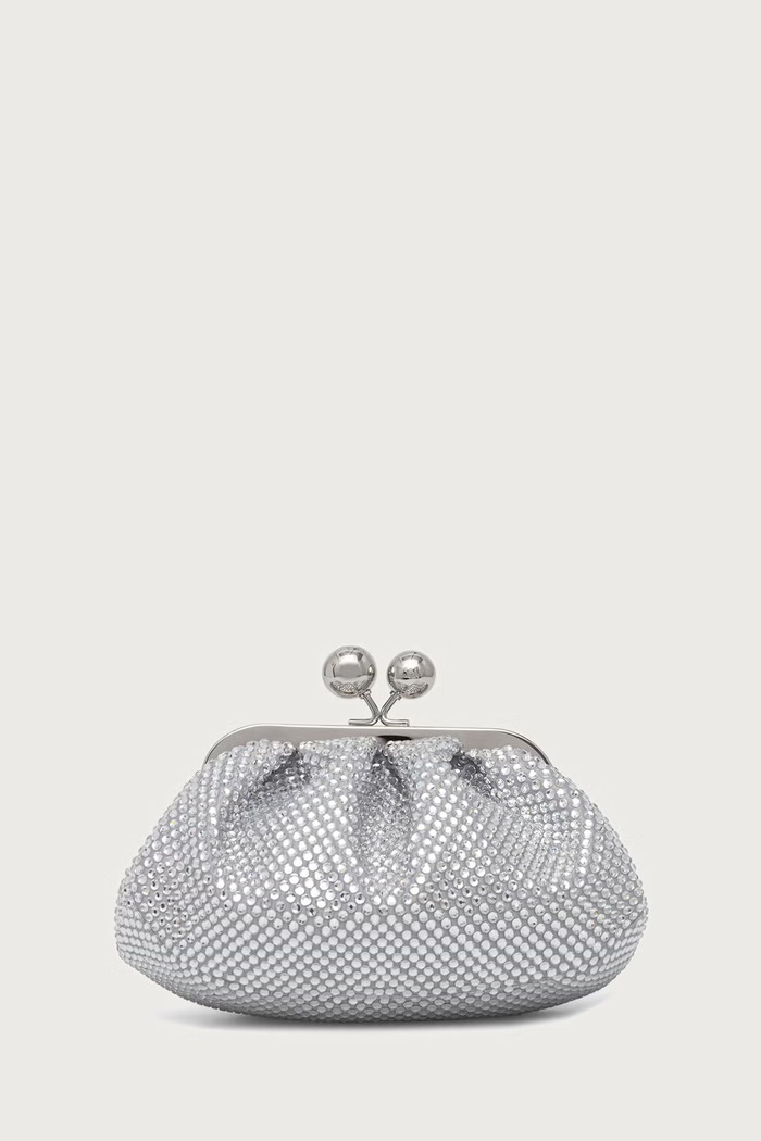 Weekend Max Mara Torebka crossbody damska WKAVINO srebrny 2625516015600
