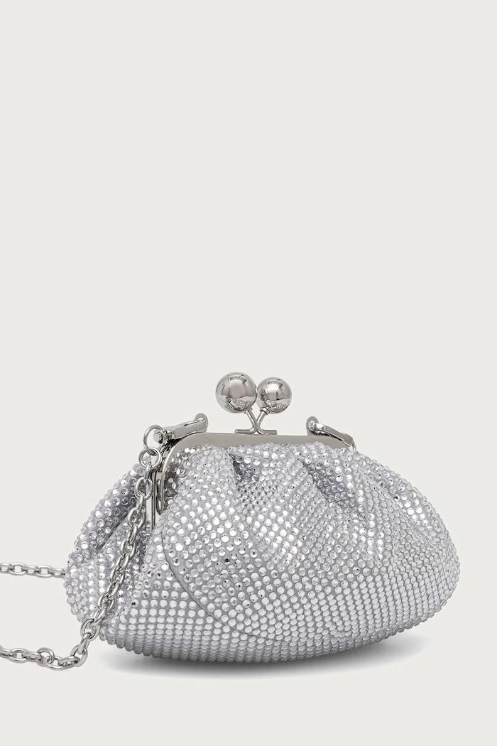 Weekend Max Mara Torebka crossbody damska WKAVINO 2625516015600 srebrny AW26