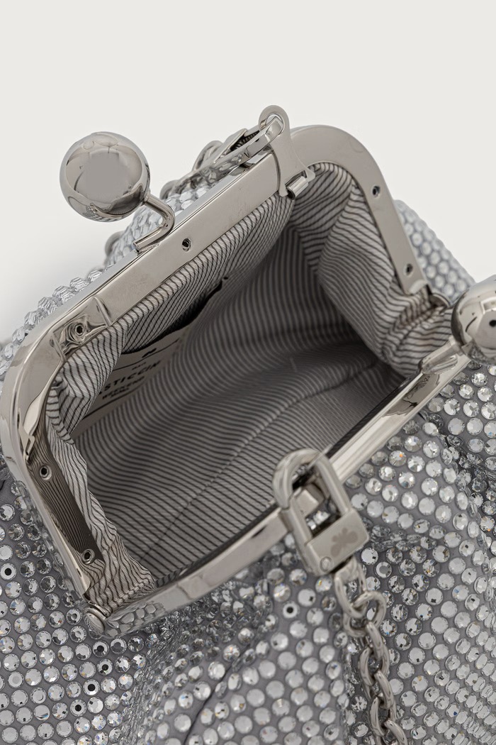 Torebka crossbody damska WKAVINO Weekend Max Mara srebrny 2625516015600
