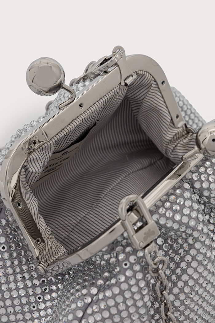 Torebka crossbody damska WKAVINO Weekend Max Mara srebrny 2625516015600