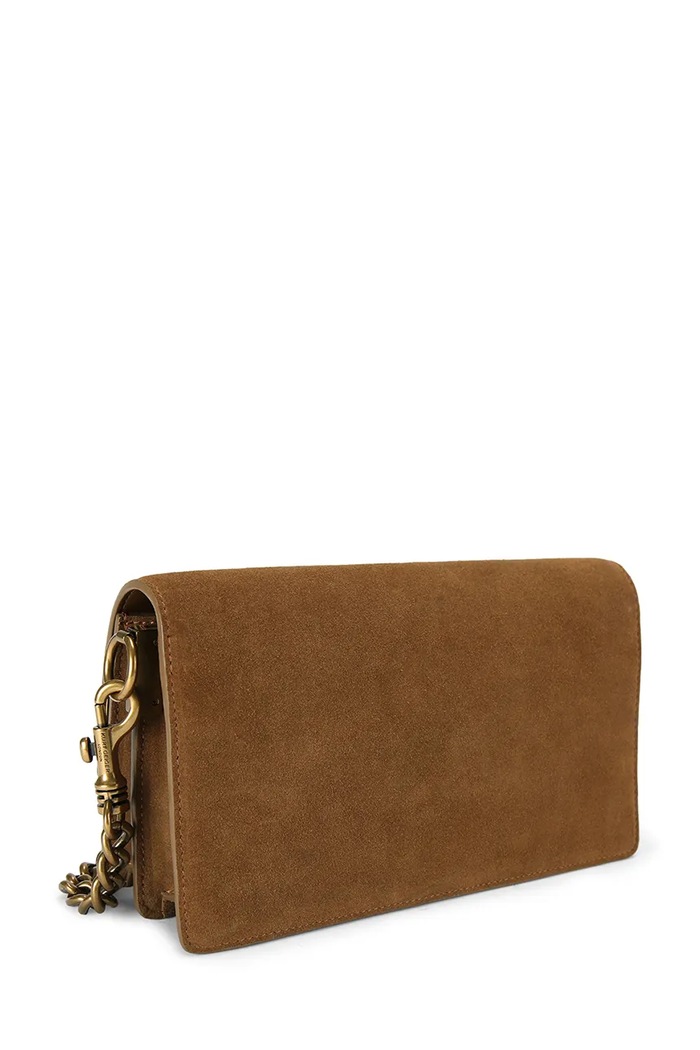 Akcesoria Kurt Geiger London torebka damska zamszowa SLOANE 5839236219 brązowy
