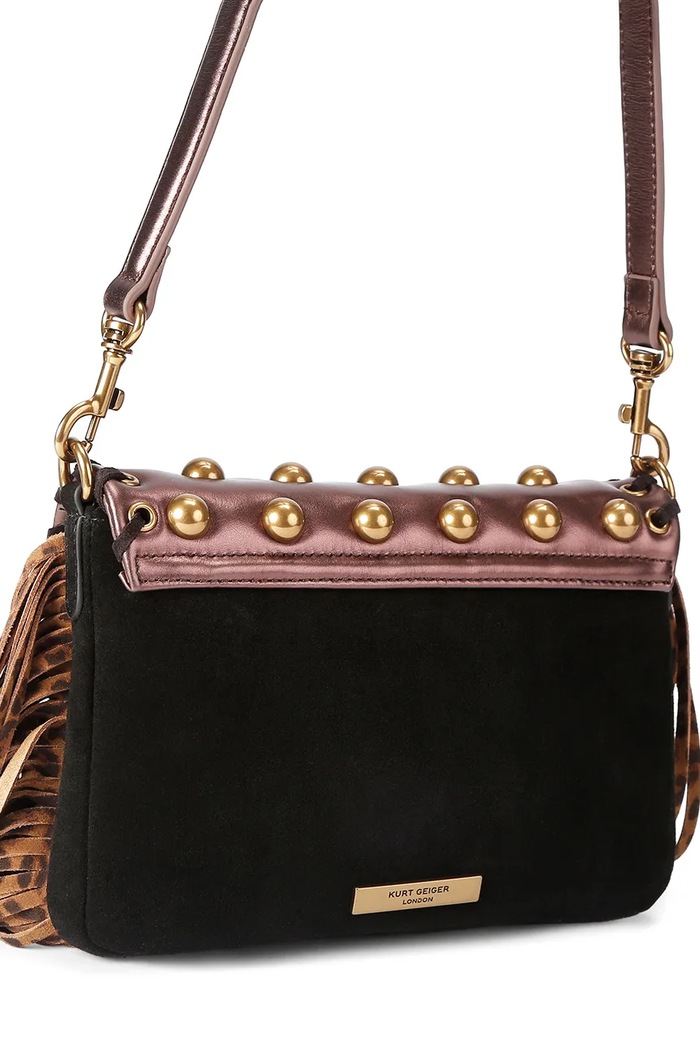 Akcesoria Kurt Geiger London torebka damska skórzana OXFORD 5842939129 brązowy