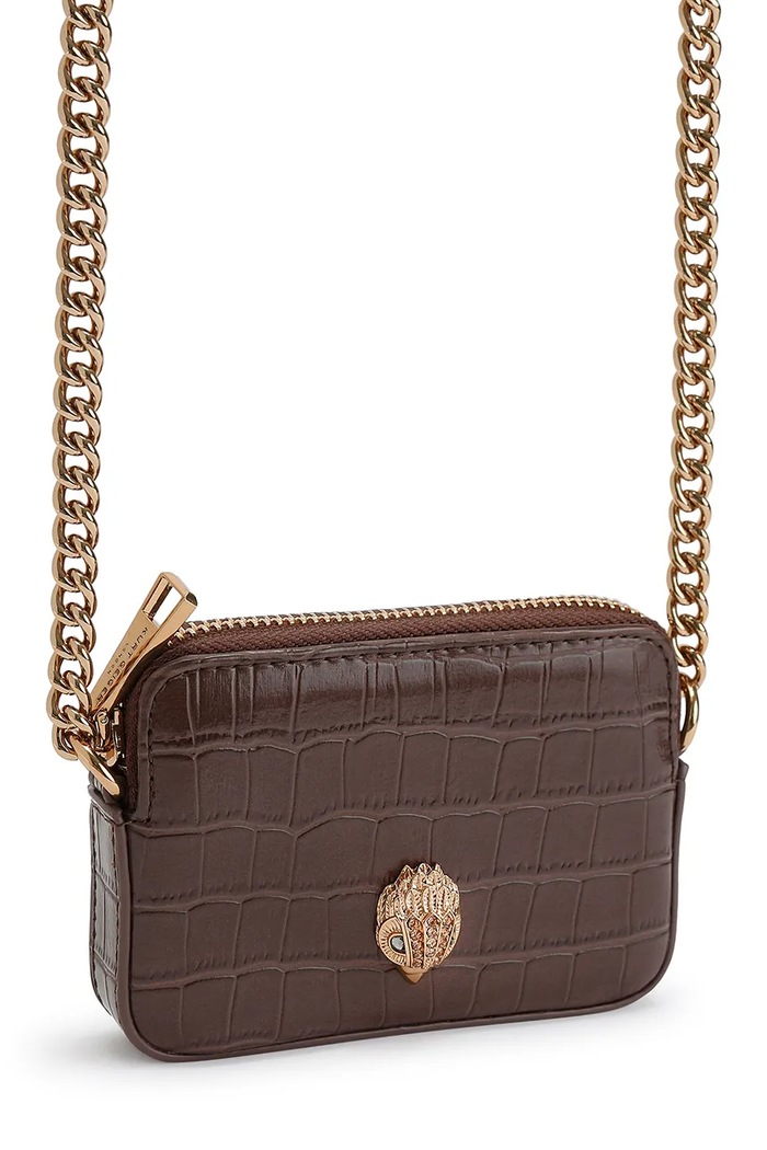 Akcesoria Kurt Geiger London torebka crossbody damska skórzana KENSINGTON 3530130409 brązowy