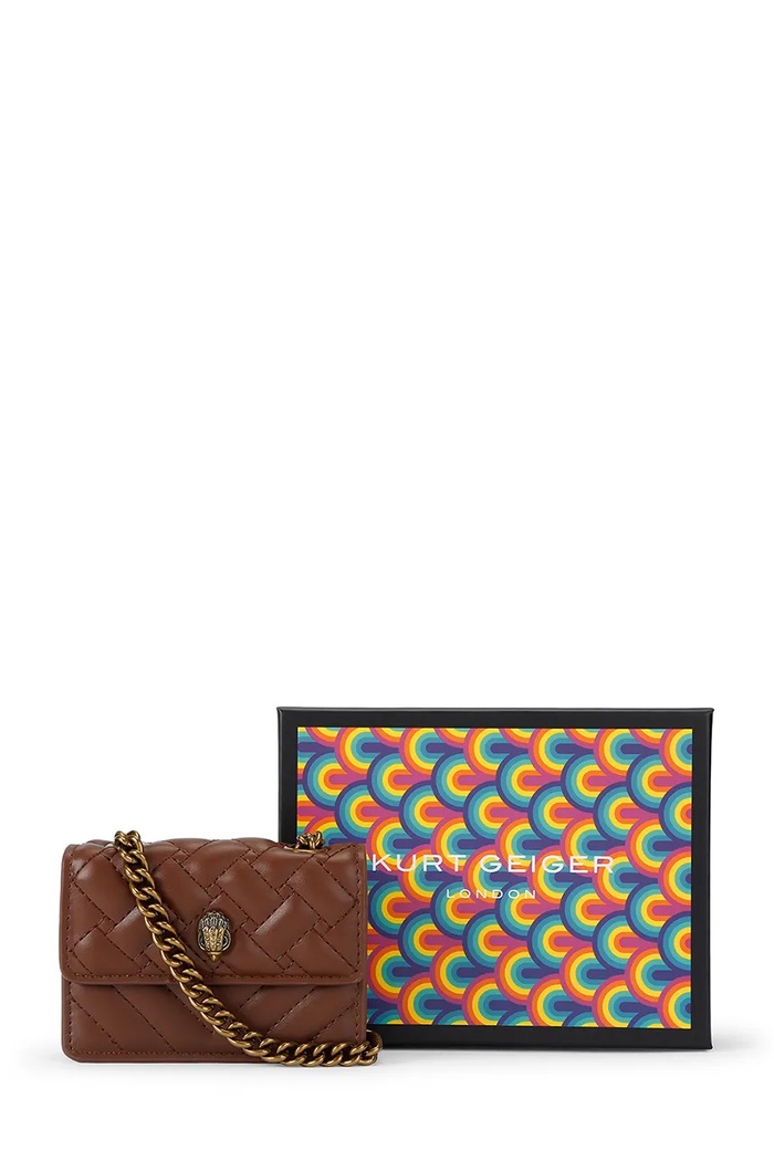 Kurt Geiger London torebka crossbody damska KENSINGTON 5848254979 bordowy