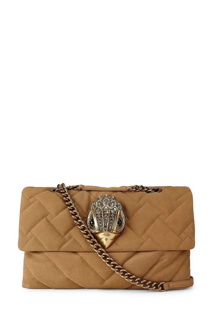 Kurt Geiger London torebka damska zamszowa KENSINGTON brązowy 5785833219