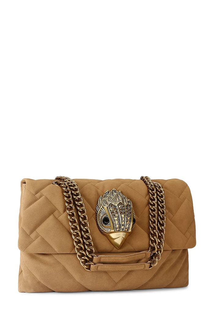 Kurt Geiger London torebka damska zamszowa KENSINGTON 5785833219 brązowy AW26