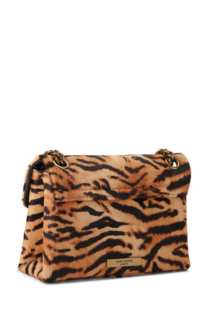 Akcesoria Kurt Geiger London torebka crossbody damska skórzana KENSINGTON 5017346189 brązowy