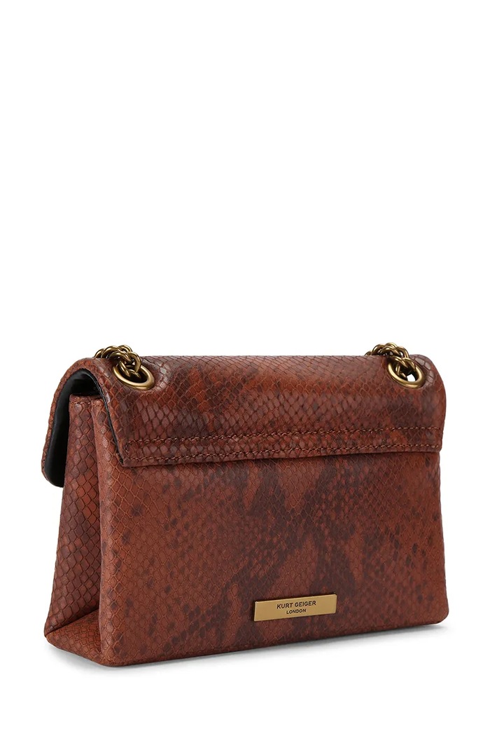 Akcesoria Kurt Geiger London torebka crossbody damska skórzana KENSINGTON 5017330719 brązowy