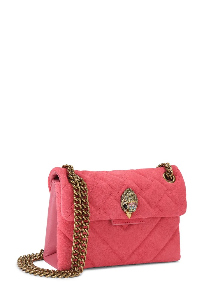 Kurt Geiger London torebka crossbody damska zamszowa KENSINGTON 5017357219 różowy AW26