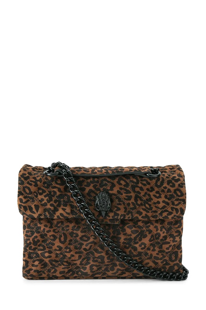 Kurt Geiger London torebka crossbody damska zamszowa KENSINGTON brązowy 5021539289