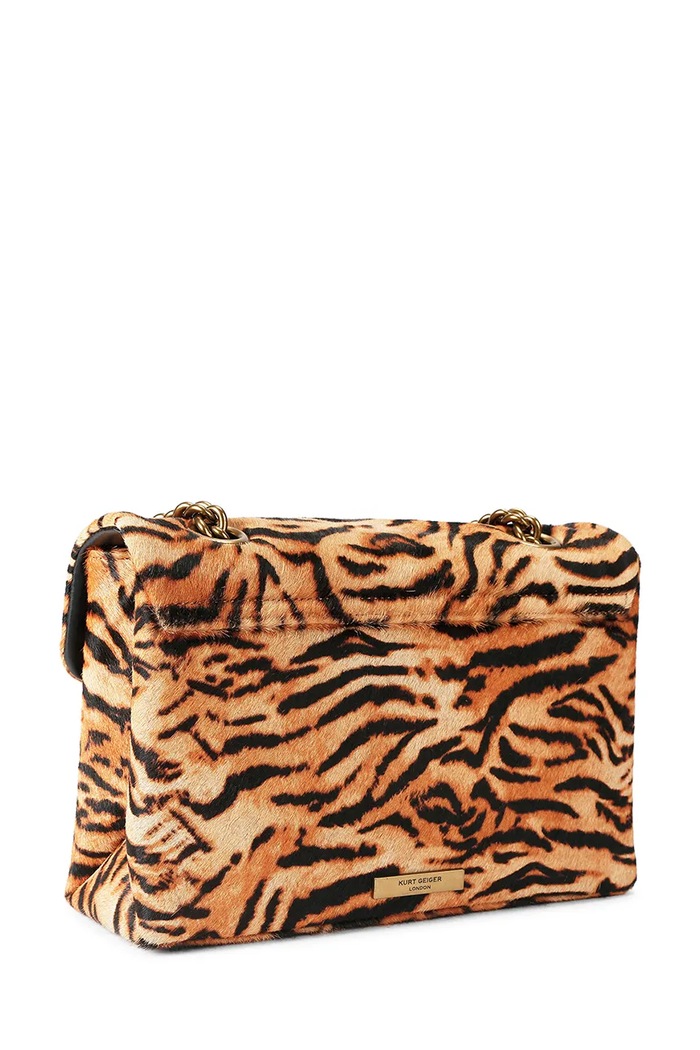 Akcesoria Kurt Geiger London torebka crossbody damska skórzana KENSINGTON 5021546189 brązowy