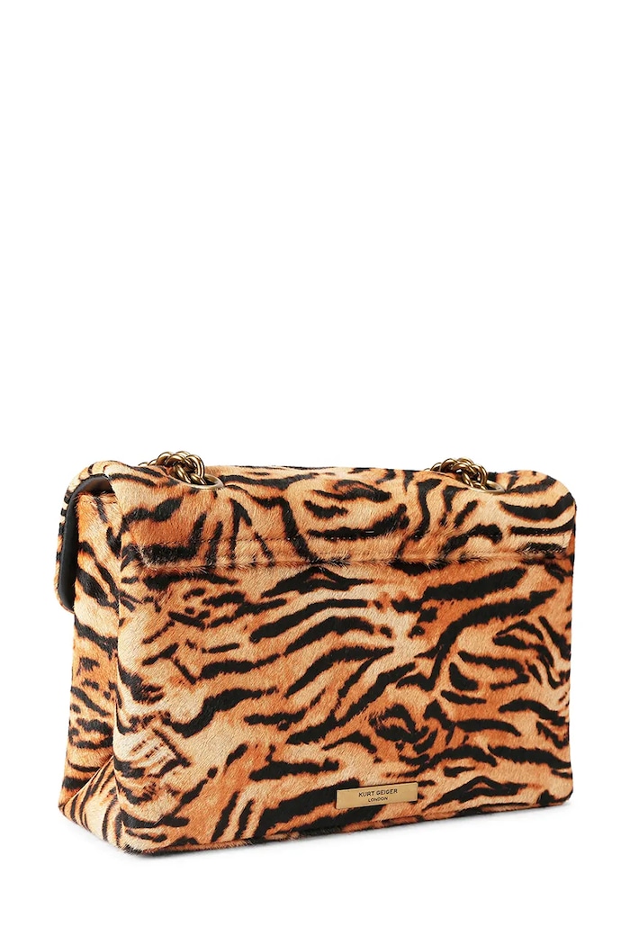 Akcesoria Kurt Geiger London torebka crossbody damska skórzana KENSINGTON 5021546189 brązowy