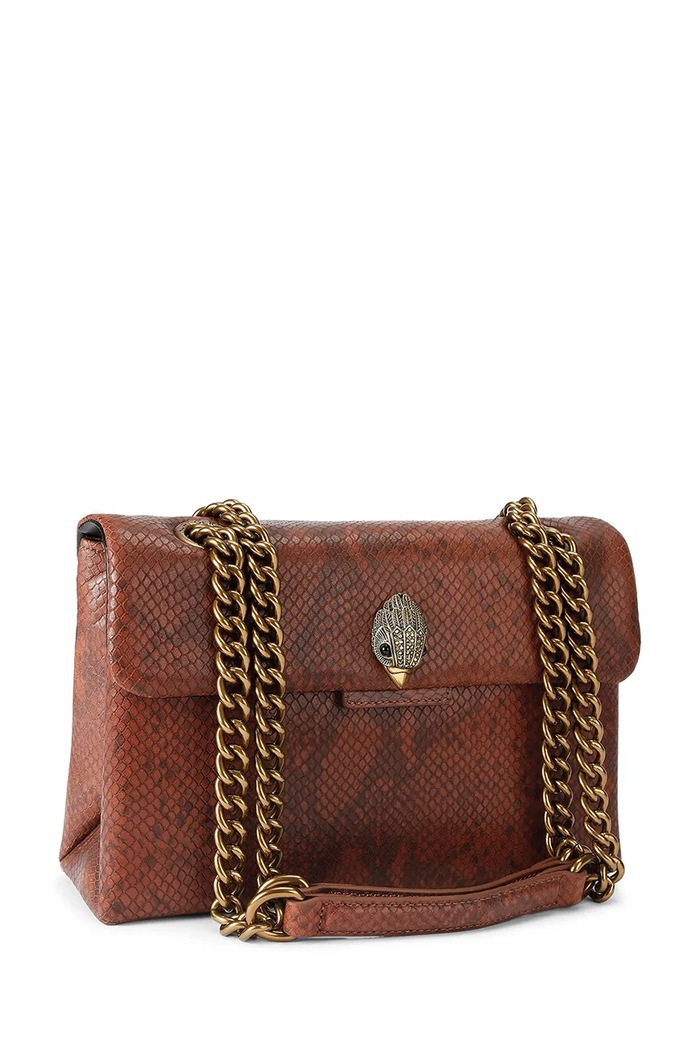 Kurt Geiger London torebka crossbody damska skórzana KENSINGTON 5021530719 brązowy AW26