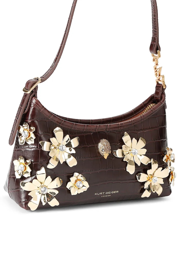 Kurt Geiger London torebka hobo damska skórzana 5832130419 brązowy AW26
