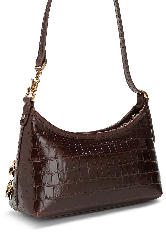 Akcesoria Kurt Geiger London torebka hobo damska skórzana 5832130419 brązowy