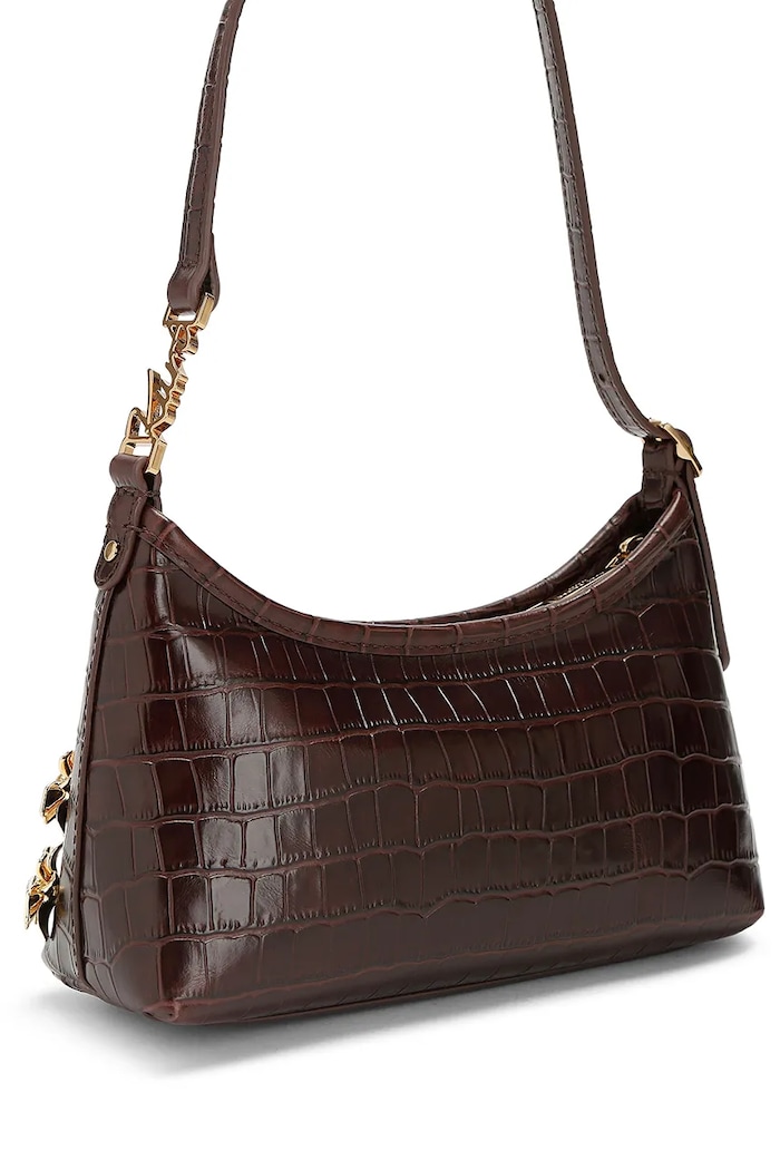 Akcesoria Kurt Geiger London torebka hobo damska skórzana 5832130419 brązowy