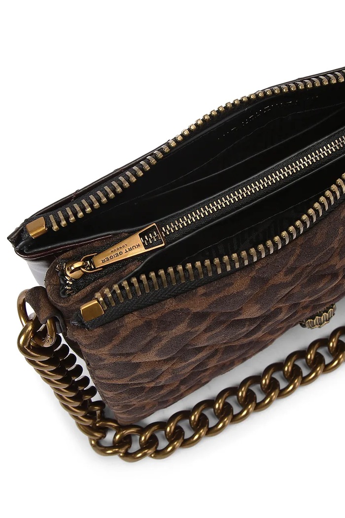 Kurt Geiger London torebka crossbody damska skórzana KENSINGTON brązowy 3571935289