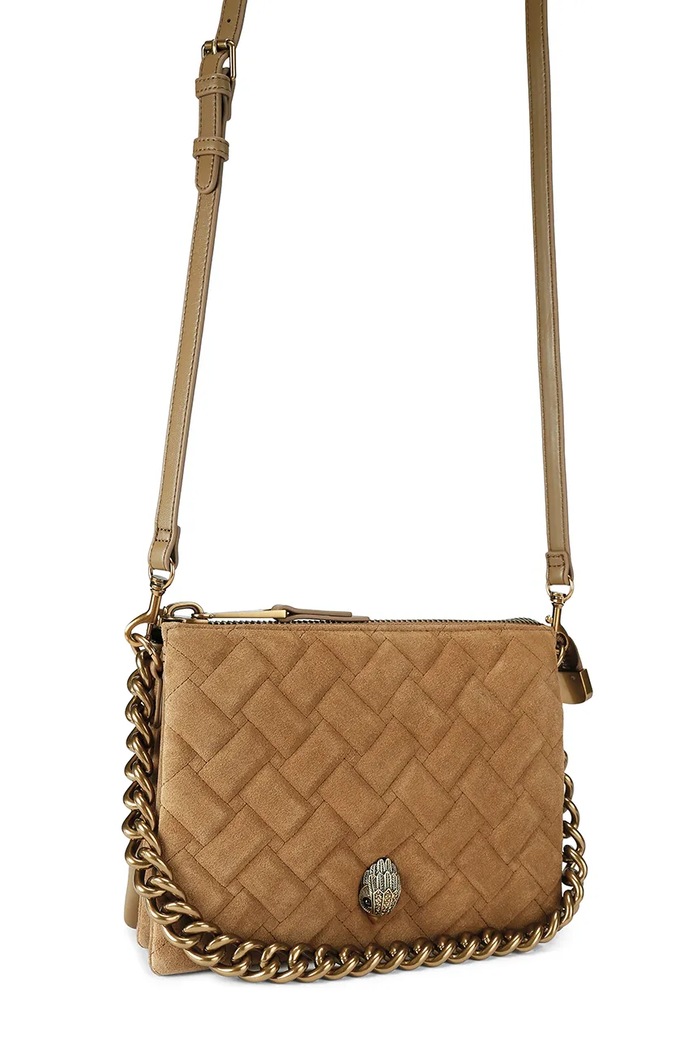 Kurt Geiger London torebka crossbody damska skórzana KENSINGTON 3571948219 brązowy AW26