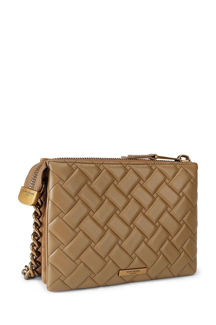 Akcesoria Kurt Geiger London torebka crossbody damska skórzana KENSINGTON 3571948219 brązowy