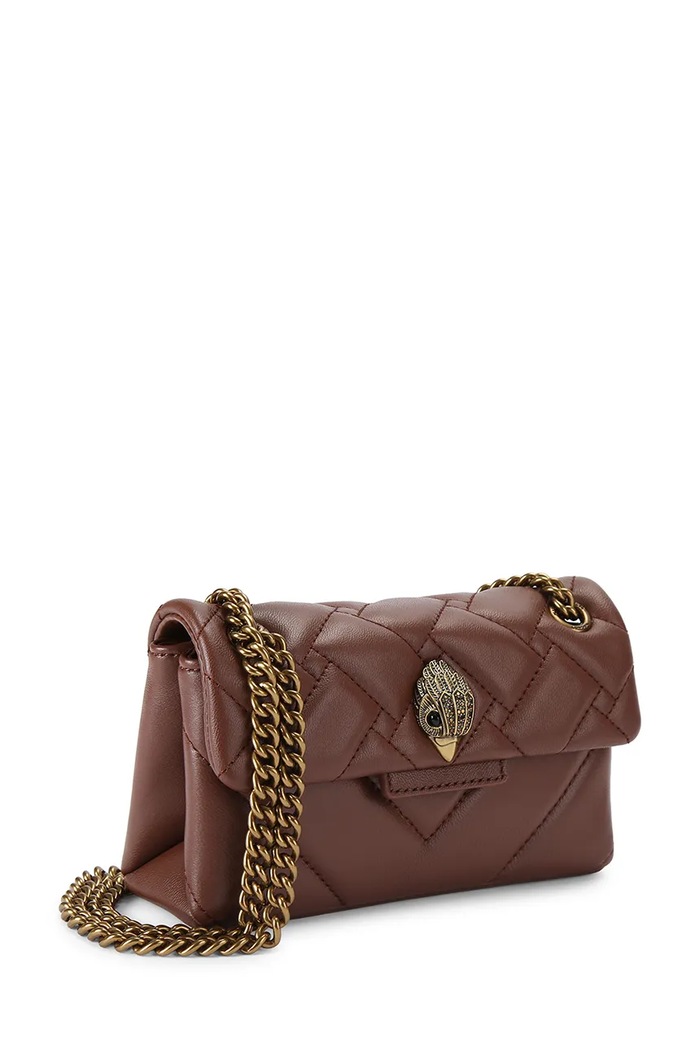 Kurt Geiger London torebka crossbody damska skórzana KENSINGTON 5580954109 bordowy AW26