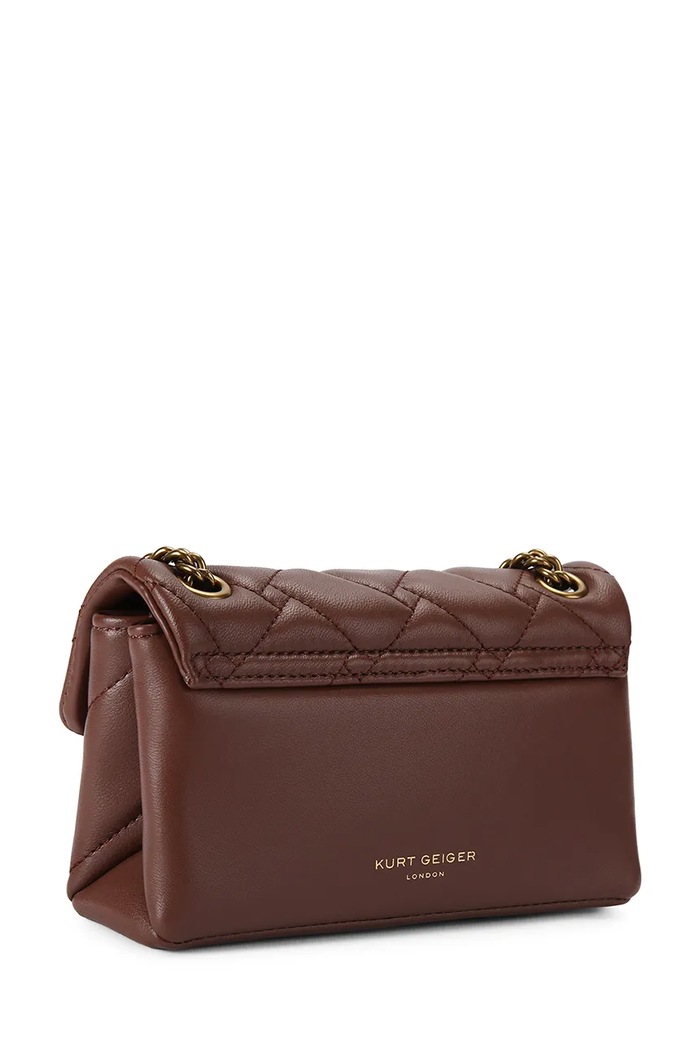 Akcesoria Kurt Geiger London torebka crossbody damska skórzana KENSINGTON 5580954109 bordowy