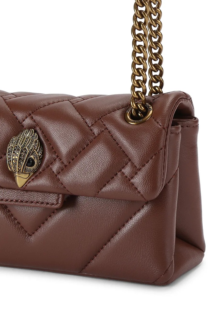 Kurt Geiger London torebka crossbody damska skórzana KENSINGTON bordowy 5580954109