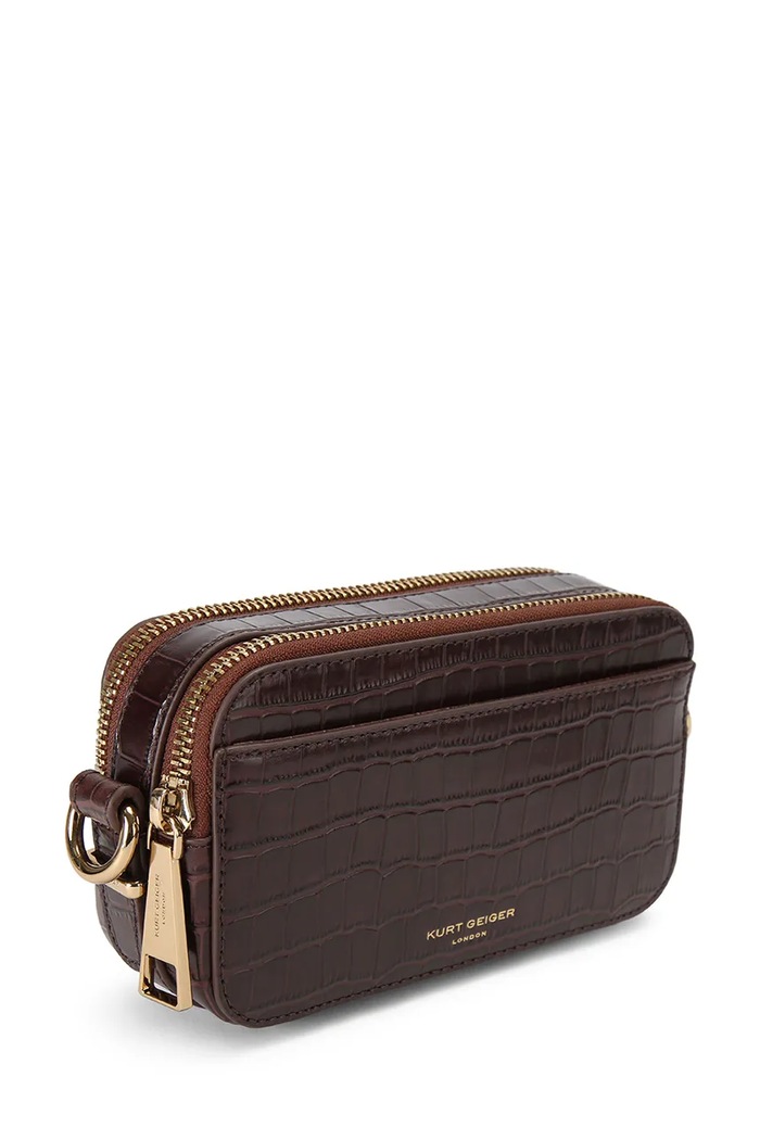 Akcesoria Kurt Geiger London torebka crossbody damska KENSINGTON 5389130419 brązowy
