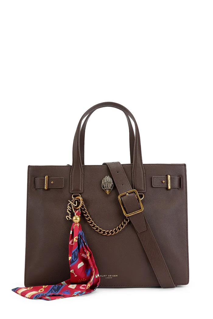 Kurt Geiger London torebka tote damska skórzana SLOANE brązowy 5838930109