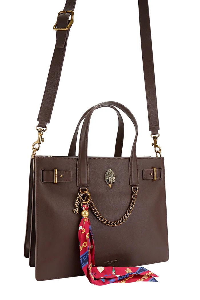 Kurt Geiger London torebka tote damska skórzana SLOANE 5838930109 brązowy AW26