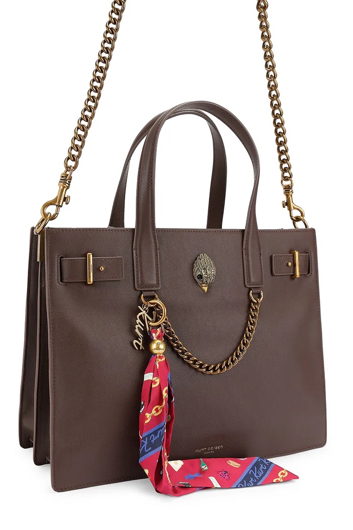 Kurt Geiger London torebka tote damska skórzana SLOANE 5838930109 brązowy