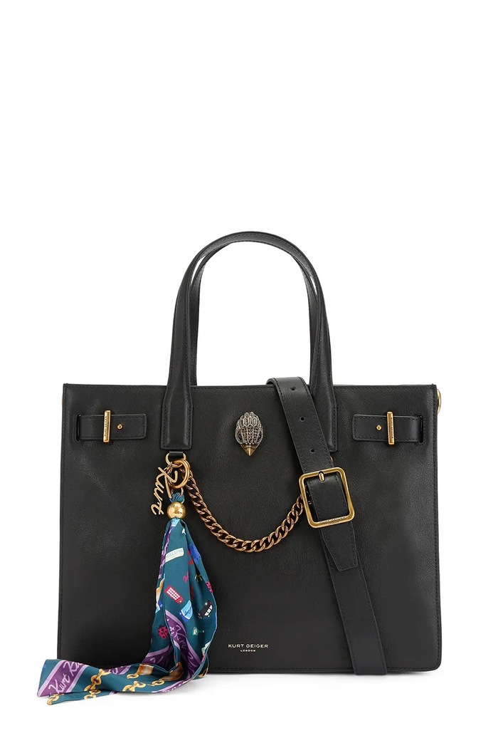 Kurt Geiger London torebka shopper damska skórzana SLOANE czarny 5838900109