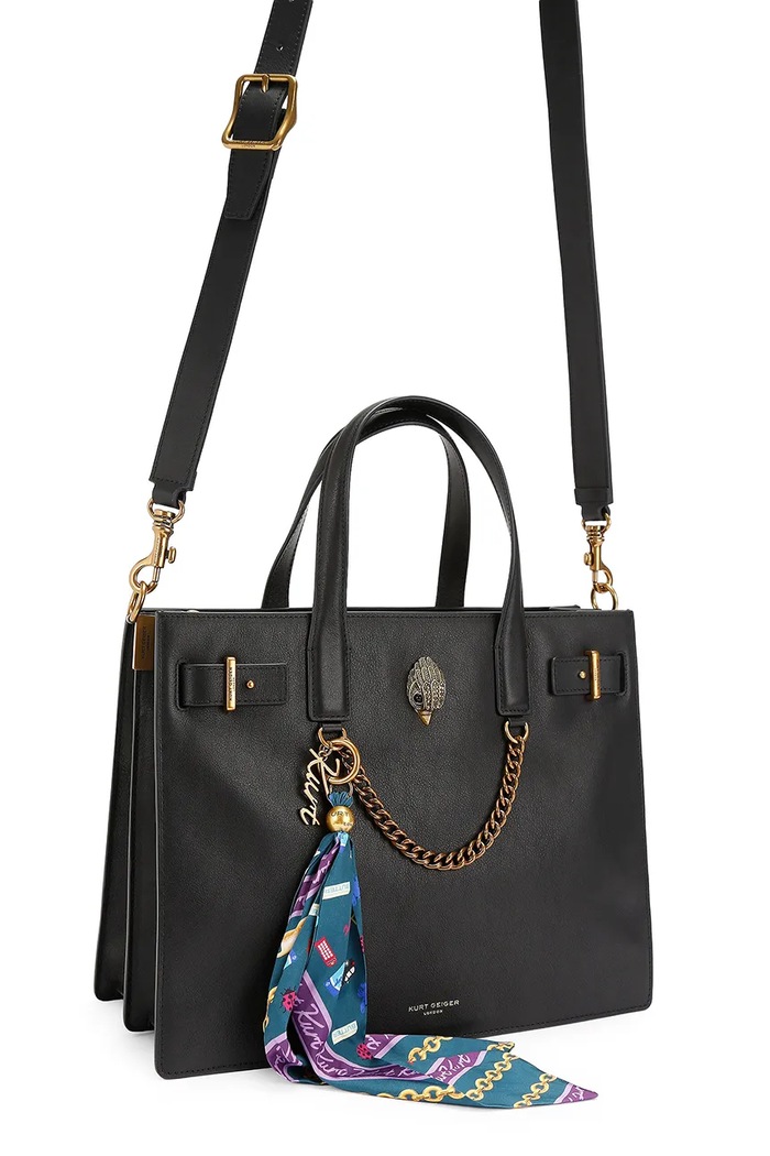 Kurt Geiger London torebka shopper damska skórzana SLOANE 5838900109 czarny AW26